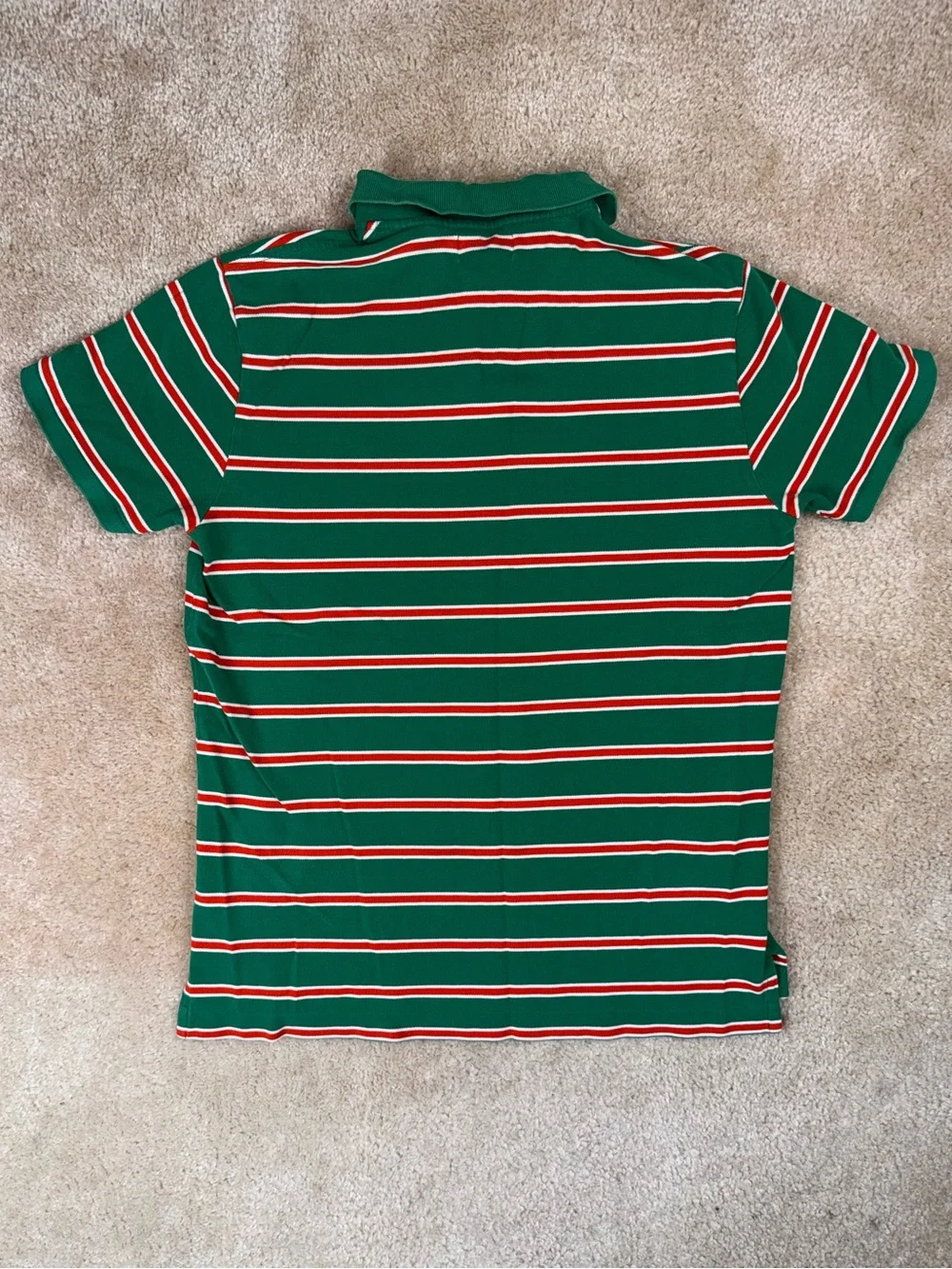 VTG Polo By Ralph Lauren Mens Short Sleeve Striped Golf Polo Cotton Shirt L